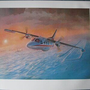 Keith Farris Aviation 9" x 11" Bookplate Print - Sunset Liftoff